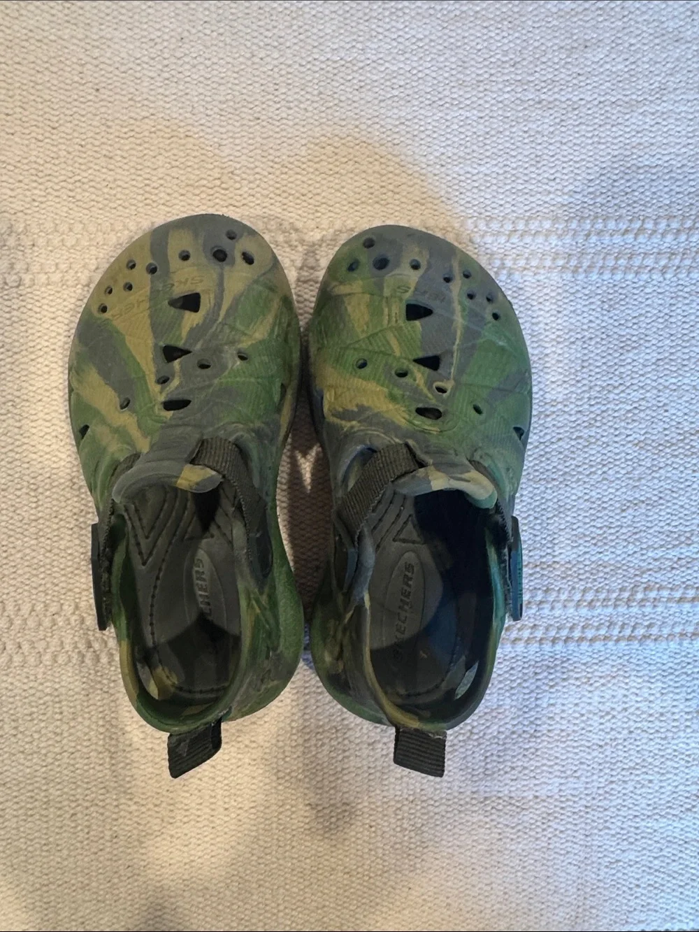 Skechers Kids' Camouflage Green Slip-On Clog Shoe